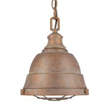  7312-S CP - Bartlett Small Pendant in Copper Patina